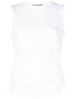 Karl Lagerfeld cut-out organic cotton tank top - White