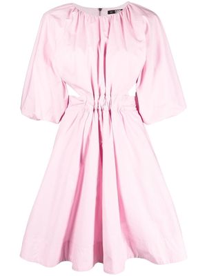 Karl Lagerfeld cut-out puff-sleeve dress - Pink