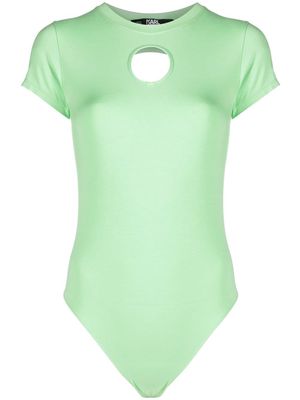 Karl Lagerfeld cut-out short-sleeve cotton body - Green