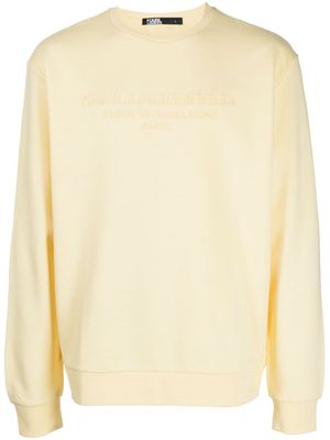 Karl Lagerfeld debossed-logo sweatshirt - Yellow