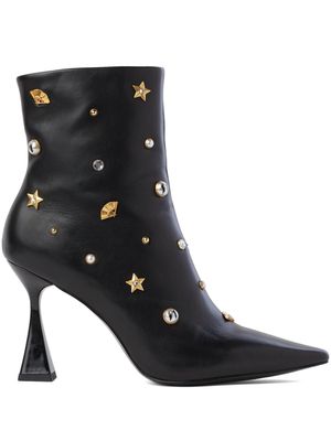 Karl Lagerfeld Debut Karl 90mm leather ankle boots - Black