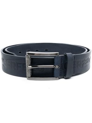 Karl Lagerfeld embossed-logo leather belt - Blue