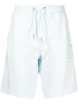Karl Lagerfeld embroidered-logo track shorts - Blue