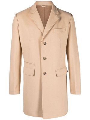 Karl Lagerfeld exposed-seam single-breasted midi coat - Neutrals