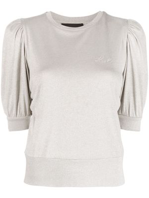 Karl Lagerfeld Fashion Lurex T-shirt - Silver