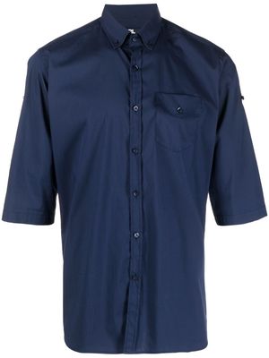 Karl Lagerfeld flap-pocket short-sleeve shirt - Blue