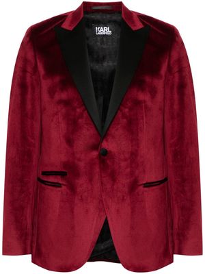 Karl Lagerfeld Fortune velvet blazer - Red