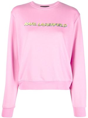 Karl Lagerfeld Future Logo embroidered sweatshirt - Pink