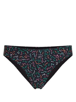 Karl Lagerfeld geometric-print bikini bottoms - Black