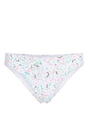 Karl Lagerfeld geometric-print bikini bottoms - White