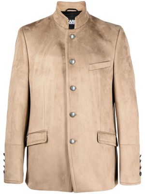 Karl Lagerfeld Glory faux-suede jacket - Neutrals