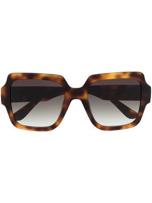 Karl Lagerfeld gradient oversize-frame sunglasses - Brown