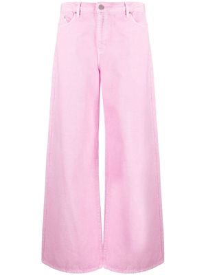 Karl Lagerfeld high-waisted wide-leg jeans - Pink