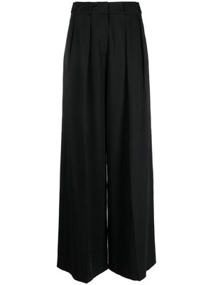 Karl Lagerfeld high-waisted wide-leg trousers - Black