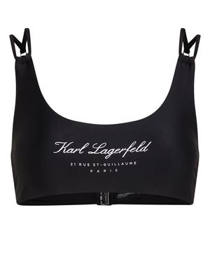 Karl Lagerfeld Hotel Karl bandeau bikini top - Black