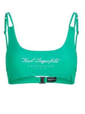 Karl Lagerfeld Hotel Karl bandeau bikini top - Green
