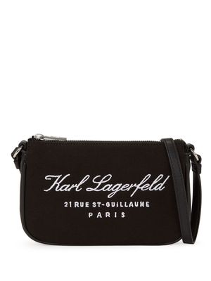 Karl Lagerfeld Hotel Karl canvas clutch bag - Black