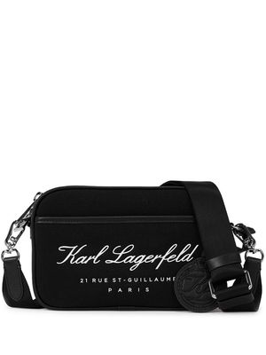 Karl Lagerfeld Hotel Karl canvas crossbody bag - Black