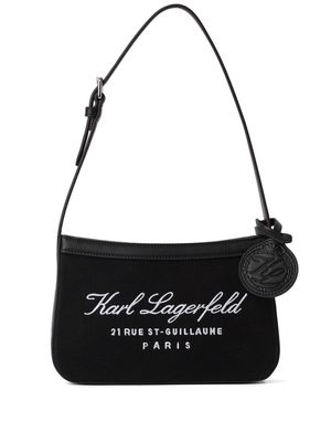 Karl Lagerfeld Hotel Karl canvas shoulder bag - Black