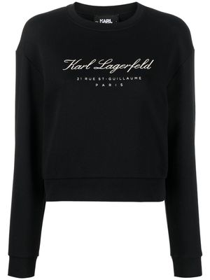 Karl Lagerfeld Hotel Karl crew-neck sweatshirt - Black