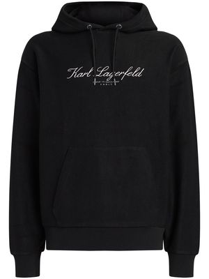 Karl Lagerfeld Hotel Karl drawstring hoodie - Black