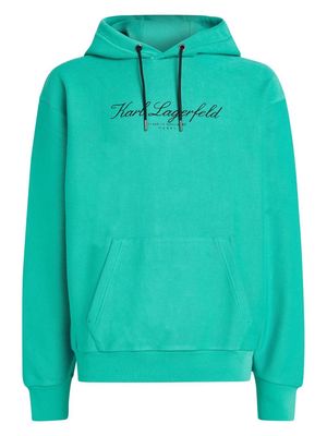 Karl Lagerfeld Hotel Karl drawstring hoodie - Green