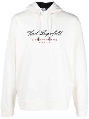 Karl Lagerfeld Hotel Karl drawstring hoodie - White