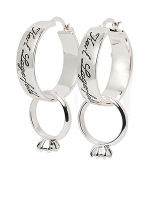 Karl Lagerfeld Hotel Karl intertwined hoop earrings - Silver