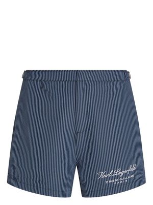 Karl Lagerfeld Hotel Karl striped swim shorts - Blue