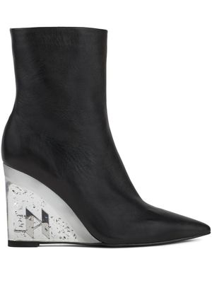 Karl Lagerfeld Ice 100mm leather ankle boots - Black