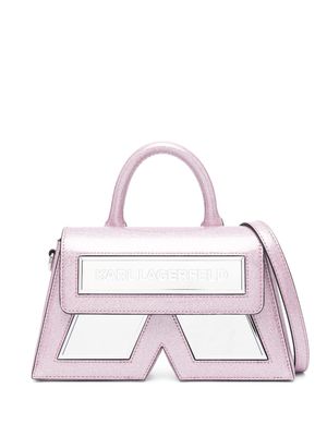Karl Lagerfeld Icon K glitter crossbody bag - Pink