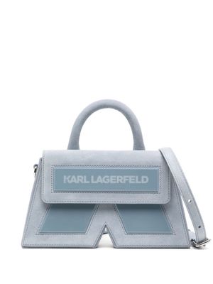 Karl Lagerfeld Icon K suede crossbody bag - Blue