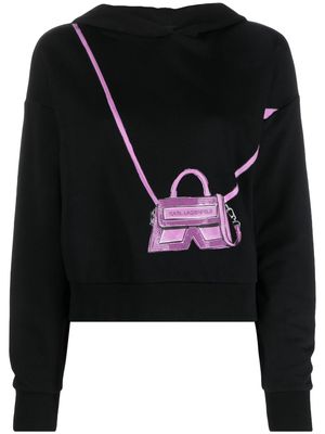 Karl Lagerfeld IKON/K Bag print hoodie - Black