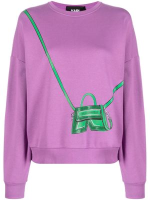 Karl Lagerfeld IKON/K Bag print sweatshirt - Purple
