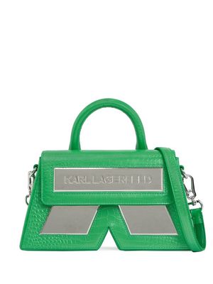 Karl Lagerfeld IKON/K crocodile-effect crossbody bag - Green