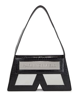 Karl Lagerfeld IKON/K crocodile-effect shoulder bag - Black