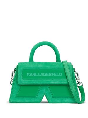 Karl Lagerfeld IKON/K suede crossbody bag - Green