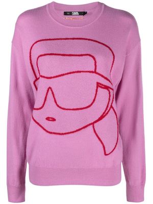 Karl Lagerfeld Ikonik 2.0 crew neck sweater - Pink