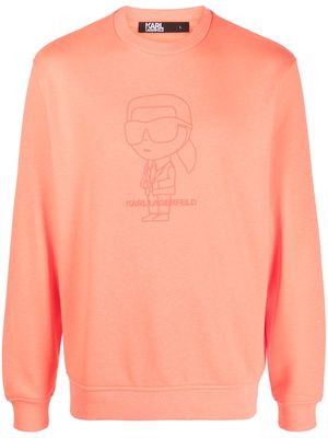 Karl Lagerfeld Ikonik 2.0 crew-neck sweatshirt - Orange