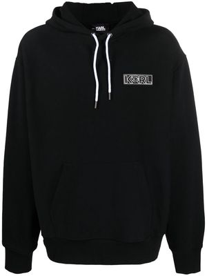 Karl Lagerfeld Ikonik 2.0 long-sleeve hoodie - Black