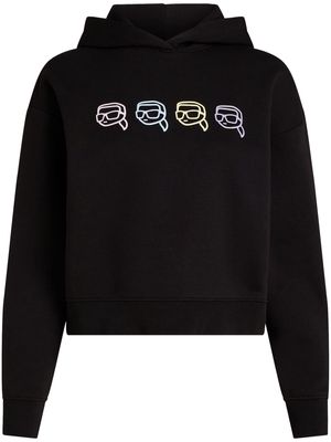 Karl Lagerfeld Ikonik 2.0 Outline organic cotton hoodie - Black