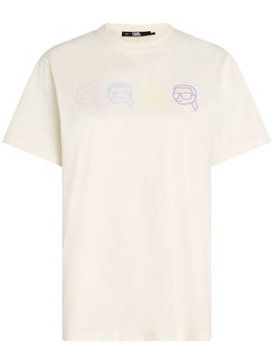 Karl Lagerfeld IkoniK 2.0 Outline organic cotton T-shirt - White