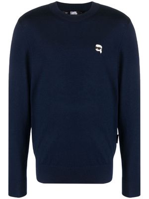 Karl Lagerfeld Ikonik 2.0 wool sweatshirt - Blue