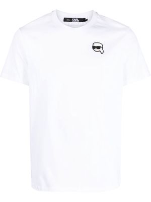 Karl Lagerfeld Ikonik appliqué-detail T-shirt - White