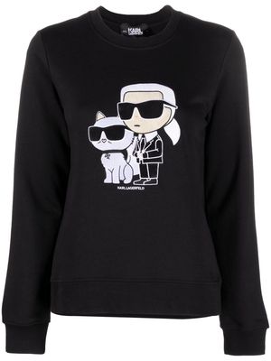 Karl Lagerfeld Ikonik Karl & Choupette sweatshirt - Black