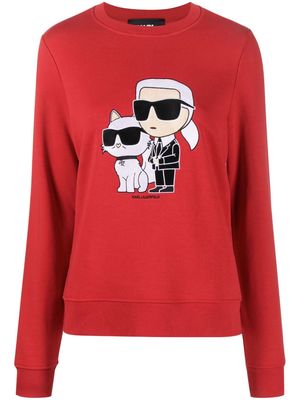 Karl Lagerfeld Ikonik Karl & Choupette sweatshirt - Red