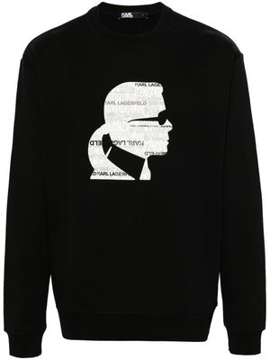 Karl Lagerfeld Ikonik Karl cotton sweatshirt - Black