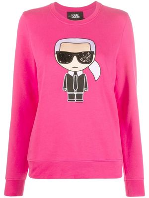 Karl Lagerfeld Ikonik Karl embroidered sweatshirt - Pink
