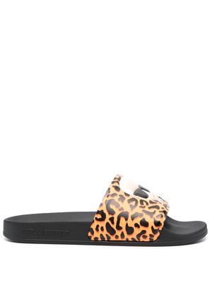 Karl Lagerfeld Ikonik-Karl-motif slides - Orange