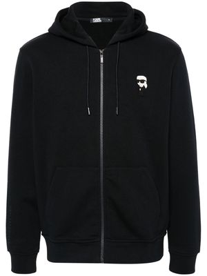 Karl Lagerfeld Ikonik Karl-motif zipped hoodie - Brown